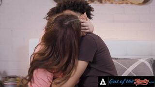 OUT OF THE FAMILY - Busty MILF Natasha Nice Offers Her Huge Tits To Eat To Her Teen Stepson