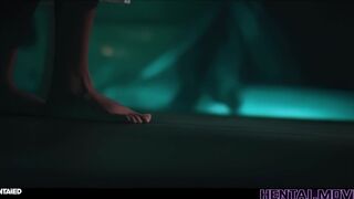 AI Generated Hentai - Alien Monster Ties Up Fucks Creampies Ebony Teen